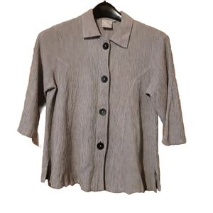 Mill Valley Clothing Company Womens Sz S Lagenlook Linen Cotton Trumpet Shirt